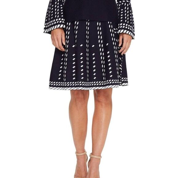 Nic + Zoe Falling Star Bell Sleeve Sweater Navy & White Size Petite Large - Picture 6 of 6